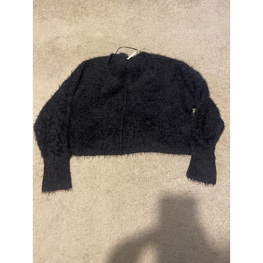 Free People Black Fuzzy Sweater Women's Size Medium